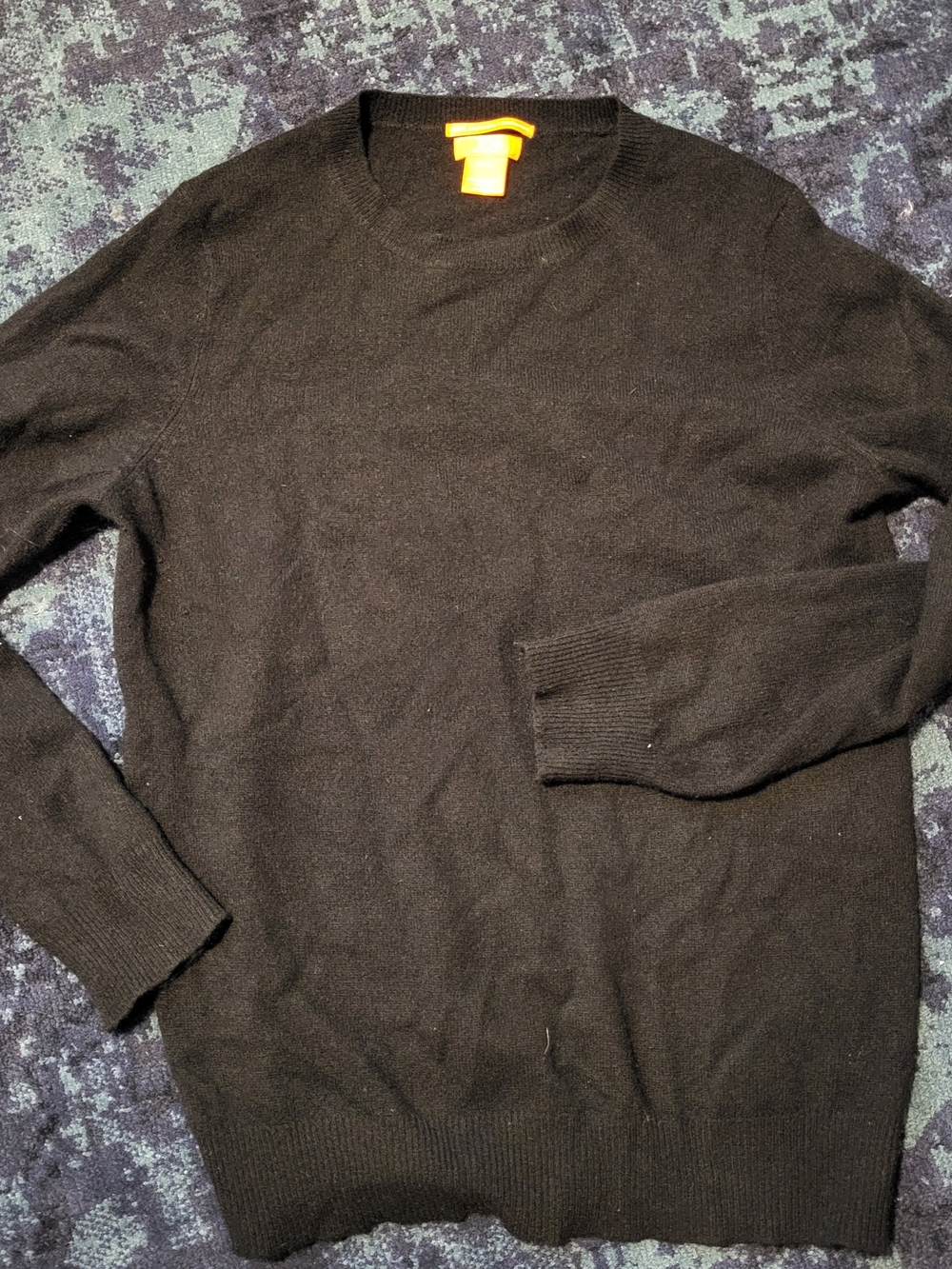 100% Cashmere Joe Fresh Black Crewneck Sweater for Men/Women